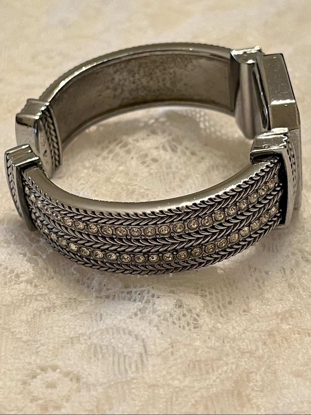 Premier Designs Silver-Tone Crystal Accent Women's Bracelet Watch - Picture 3 of 6